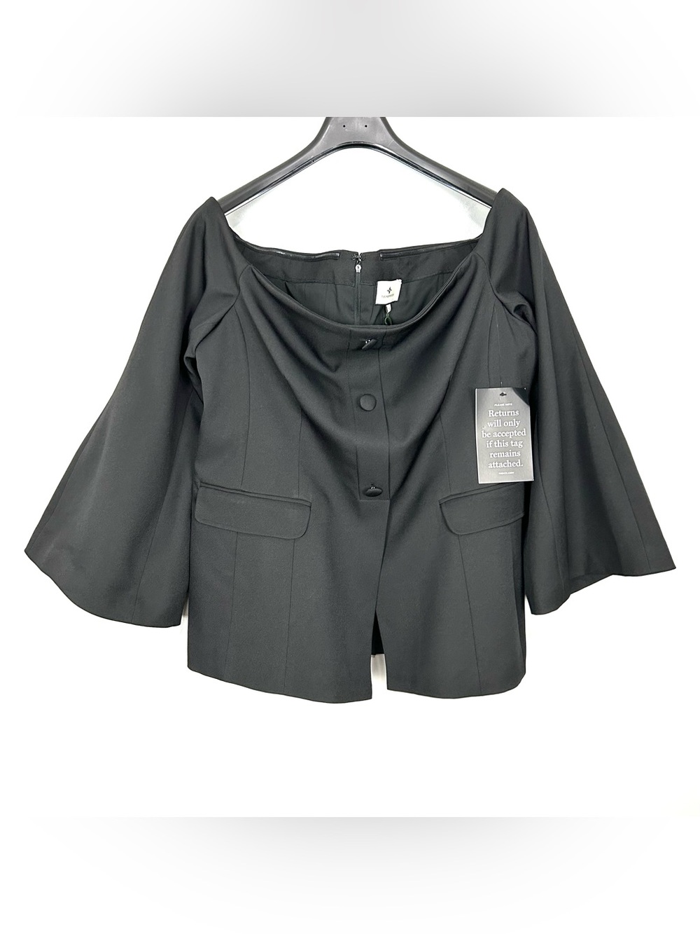 Tuckernuck Bria Off Shoulder Blouse Women’s Size XXXL Back Zip Elegant Formal - Picture 3 of 12